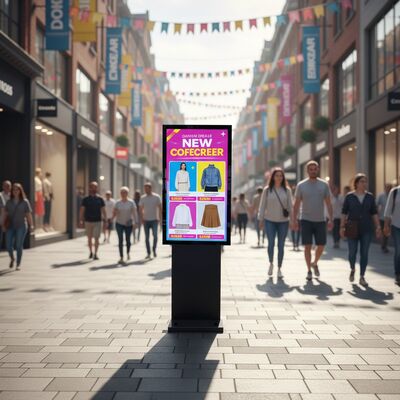 Купить 49 дюймовый IP65 водонепроницаемый наружный цифровой вывески с 3000cd / м2 яркость LCD рекламный дисплей Производство в сети