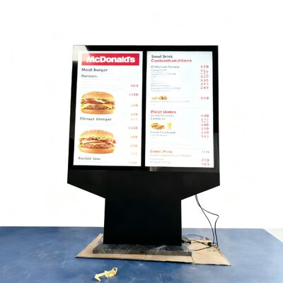 55-дюймовая уличная цифровая вывеска с яркостью 3000-4000 нит, цветовым охватом Adobe RGB 98% и водонепроницаемостью IP65, рекламный киоск