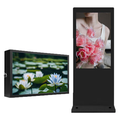 55 Inch 4000Nits High Brightness IP65 Weatherproof Outdoor Digital Signage with 2K Resolution Interactive Kiosk